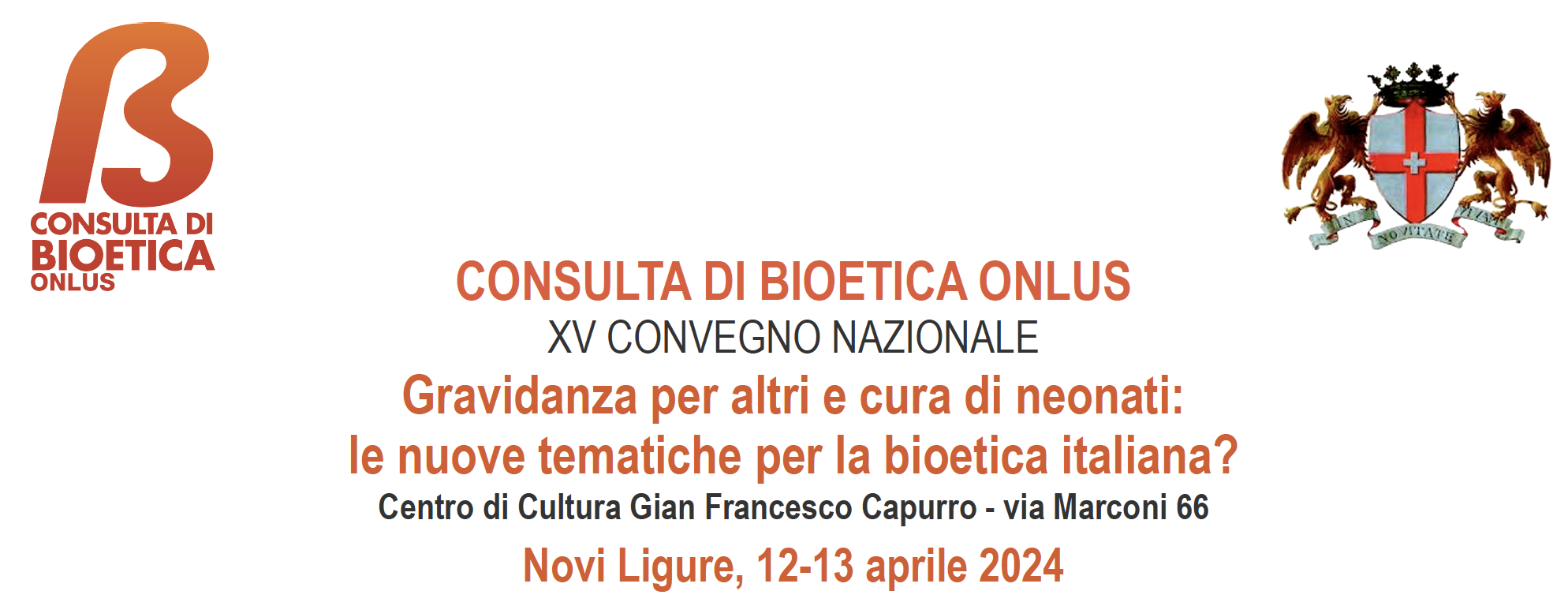 A Novi il 15° congresso nazionale della consulta di bioetica Onlus