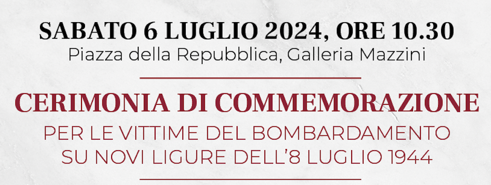 Sabato la commemorazione del bombardamento di Novi