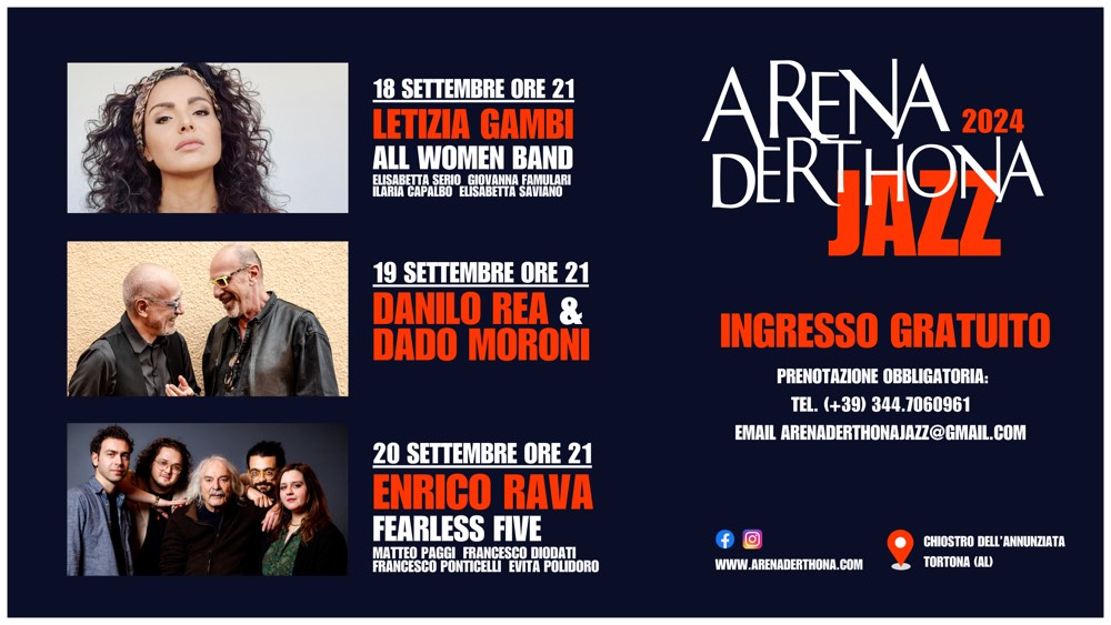 Torna il festival Arena Derthona Jazz con tre grandi concerti