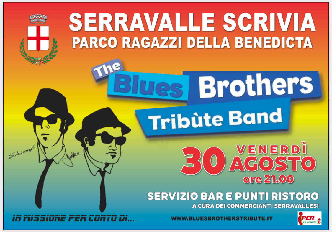 A Serravalle venerdì 31 agosto tributo ai Blues Brothers