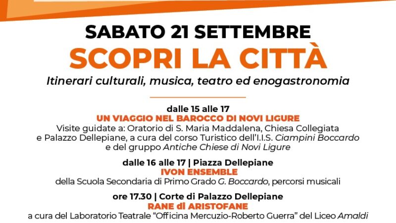 Vediamoci in Novi: sabato 21 tutti alla scoperta della città