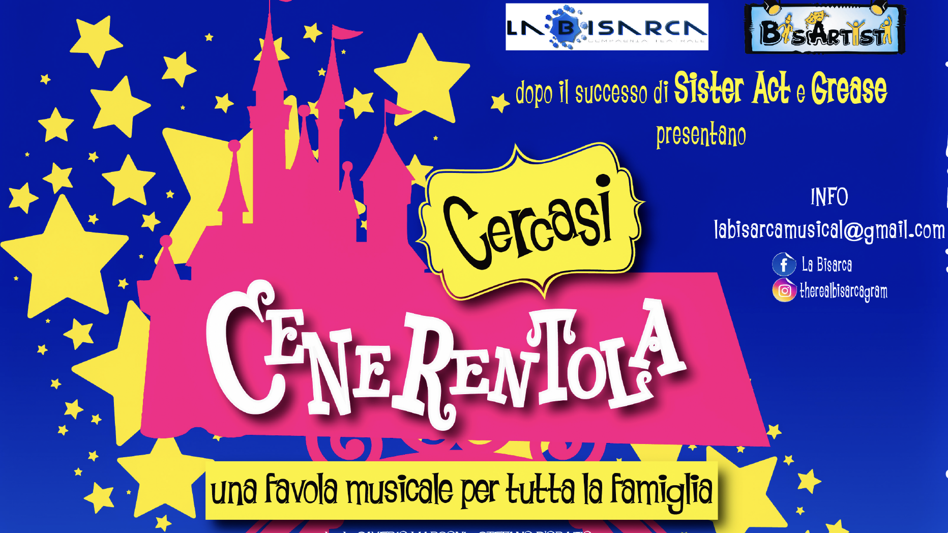 La Bisarca con “Cercasi Cenerentola” al Giacometti per Diapsi