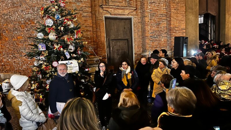 Acceso l’albero del volontariato: ogni pallina è un’associazione novese